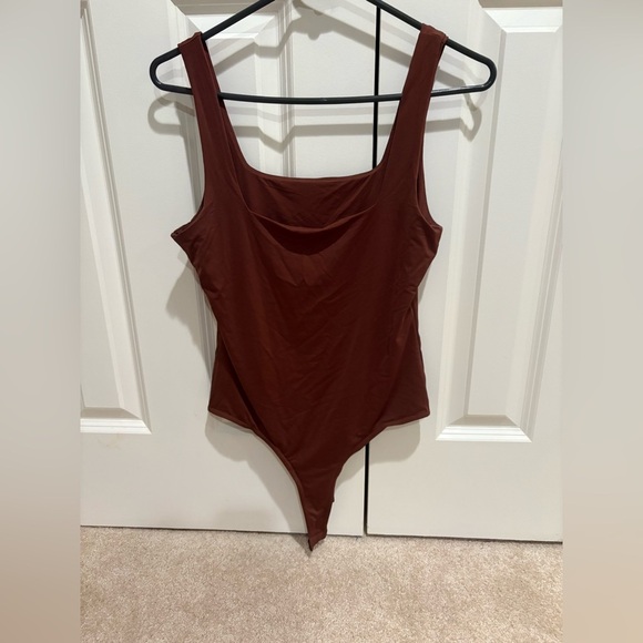 NEW Brown Square Neck Bodysuit - Picture 3 of 3